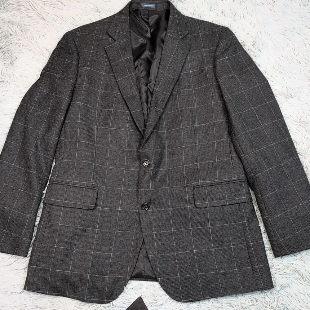 Stafford Jacket Mens 44 L Gray Wool Suit Sport Coat Pockets‎ Preppy Career Comfy